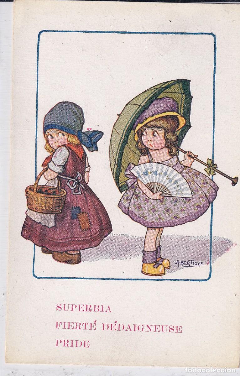 Cartes Postales: Postal ilustrada por Aurelio Bertiglia. Ilustrador italiano. Tem&aacute;tica infantil.