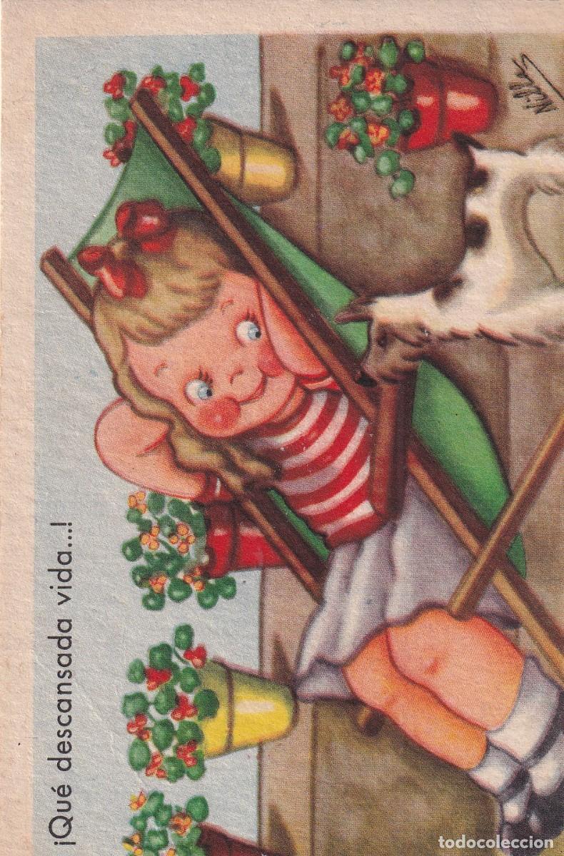 Cartes Postales: Postal ilustrada por Nilla. Ilustrador espa&ntilde;ol. Tem&aacute;tica infantil.