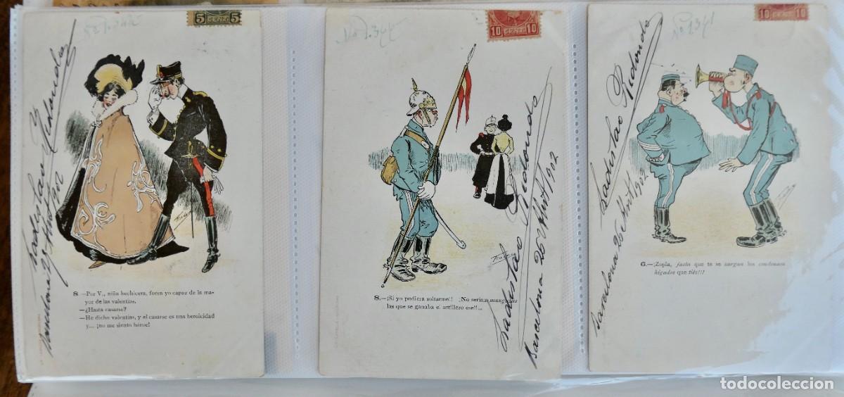 Cartoline: 3 INTERESANTES POSTALES HUMORISTICAS - CIRCULADAS 1902
