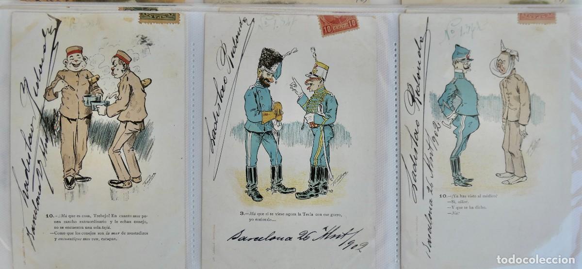 Cartoline: 3 INTERESANTES POSTALES HUMORISTICAS - CIRCULADAS 1902