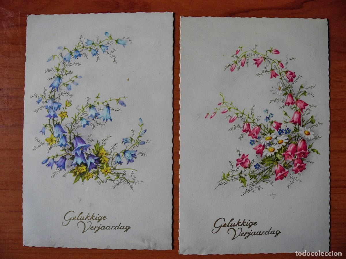 Postais: Dos bonitas postales. Flores. Campanillas. Escritas 9x14