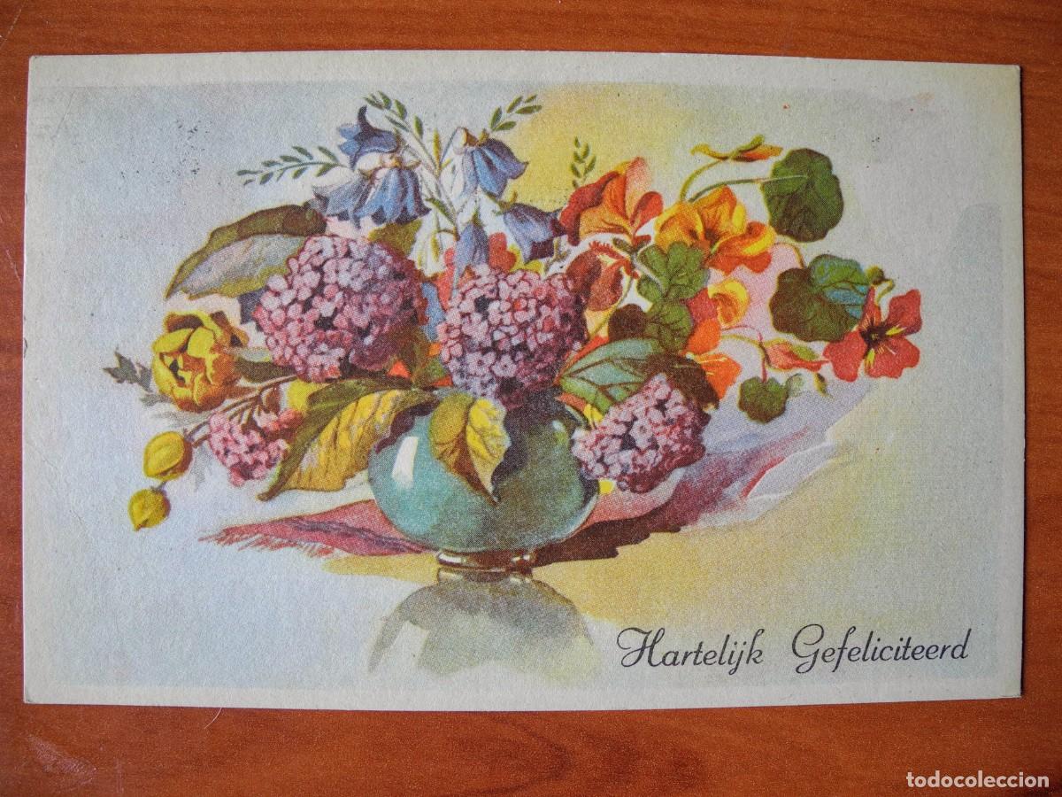 Postais: Postal. Flores. Hortensias. Circulada con sello 1957 14x9