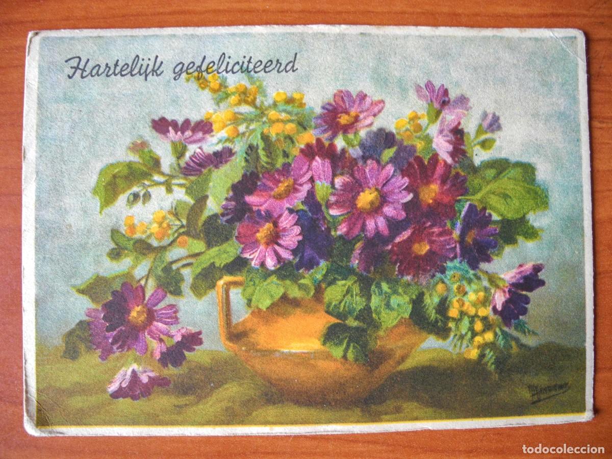 Postais: Postal. Flores. Circulada 1946 15x10.5