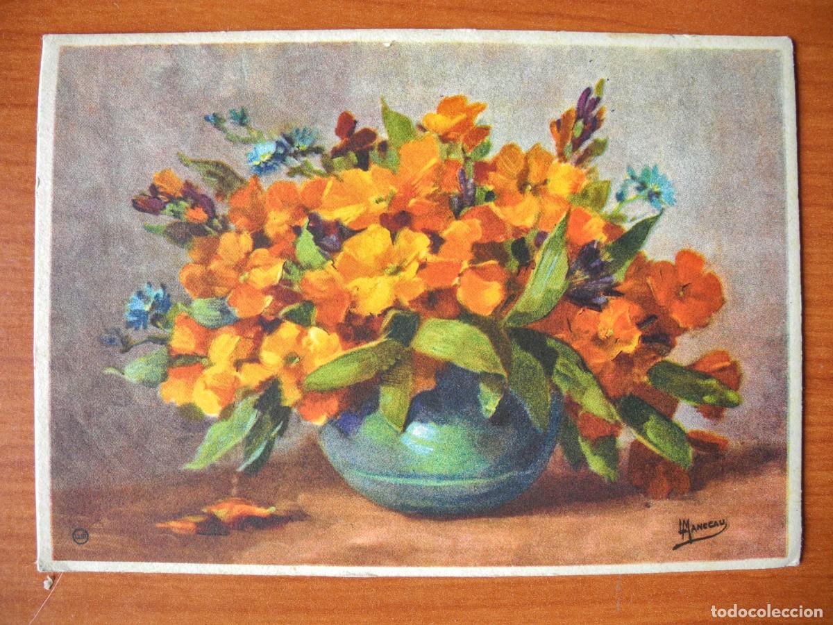 Postais: Postal. Flores. Nueva 15x10.5. firmado L Manceau.