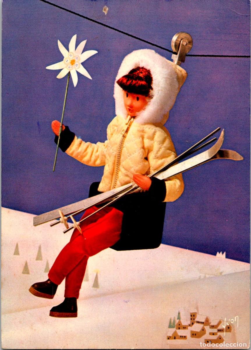 Postais: Les poup&eacute;es de Peynet - Sports d'hiver - Ed. Yvon n&ordm; 52 - 147x105mm