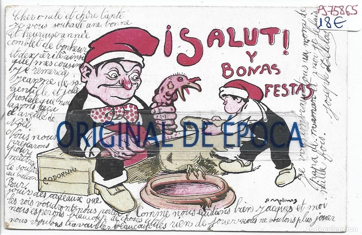 Postais: (PS-75865)POSTAL DE CU-CUT-&iexcl; SALUT &iexcl; Y BONAS FESTAS