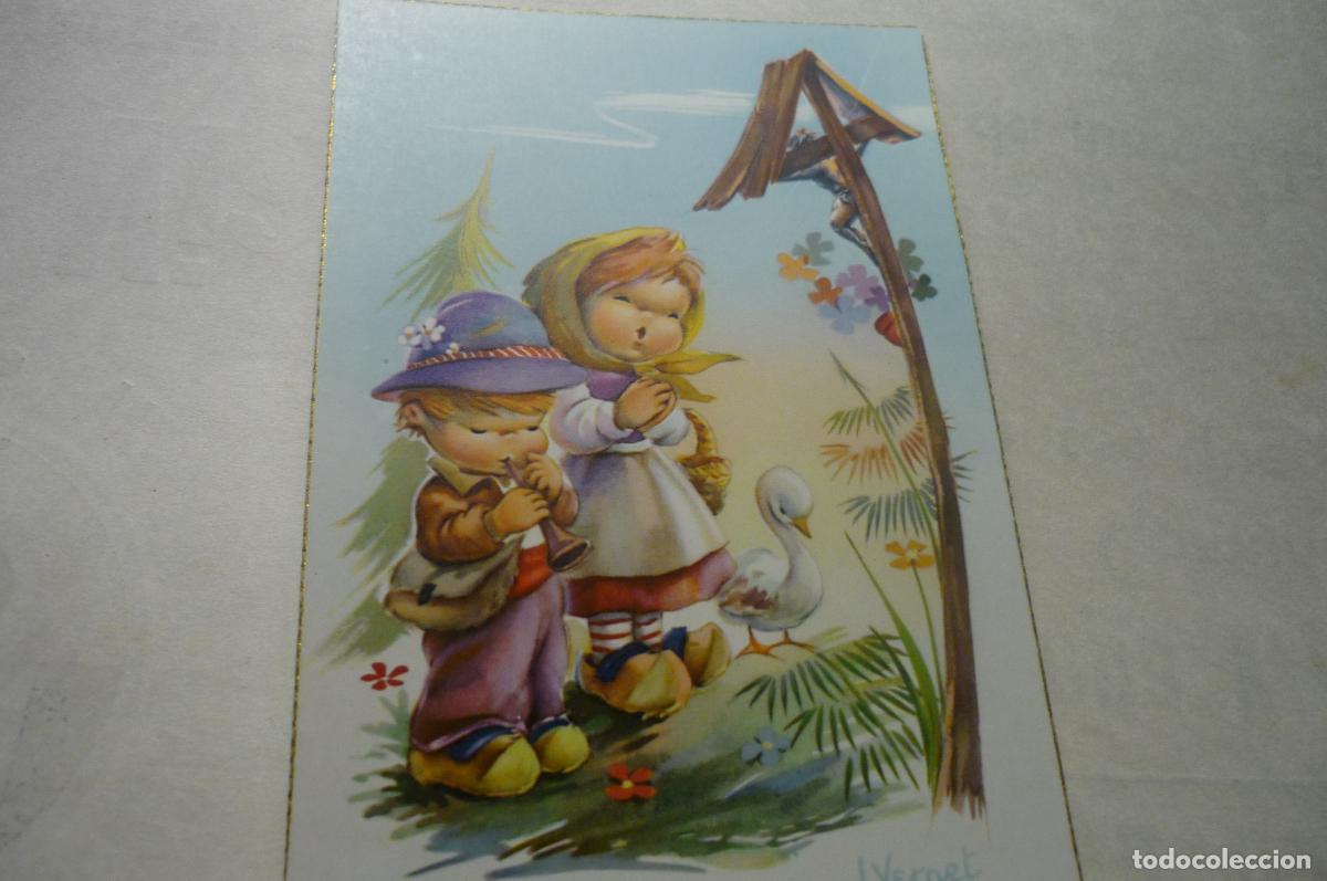 Postais: postal ni&ntilde;os rezando campo dibujo vernet c y z 547-b