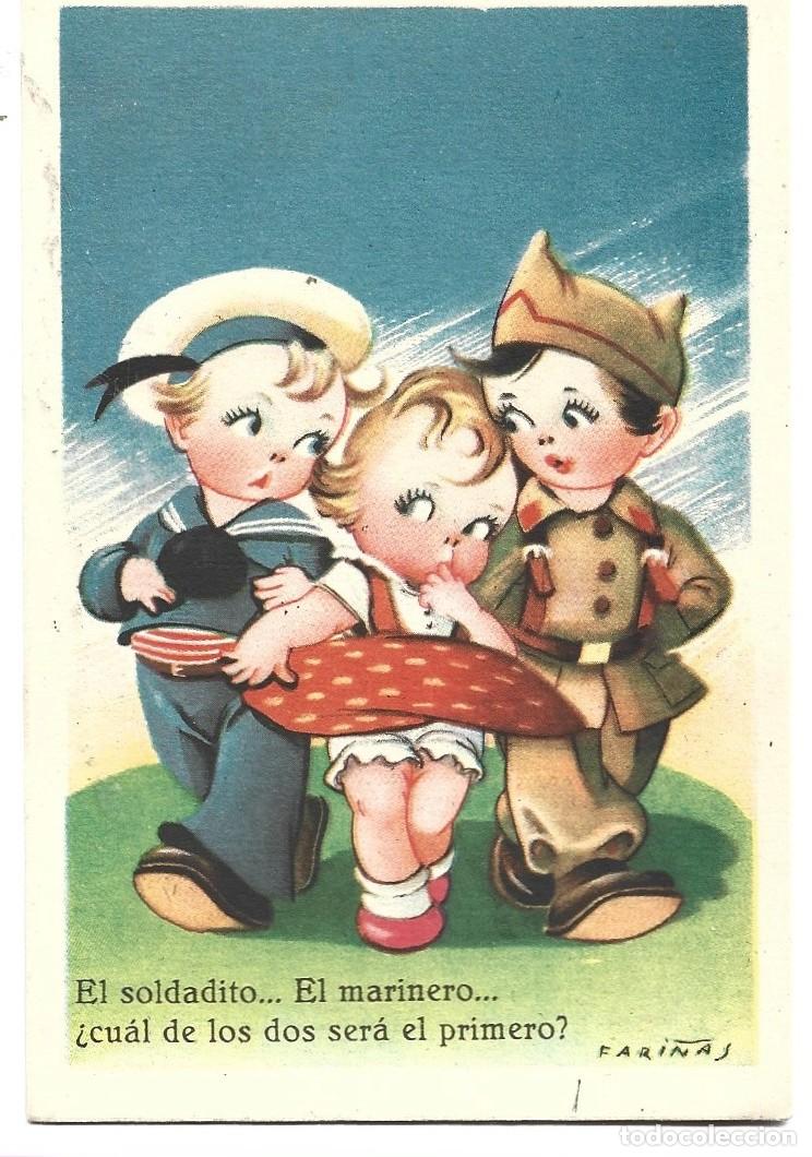 Postkarten: POSTAL DE DIBUJOS EL SOLDADITOS ESCRITA EL A&Ntilde;O 1948 DE CASA P D SERIA N&ordm; 816