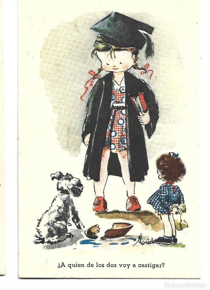 Postkarten: POSTAL DE DIBUJOS PROFE DA CASTIGOS ESCRITA EL A&Ntilde;O 1946 DE CASA C M B SERIA N&ordm; 98