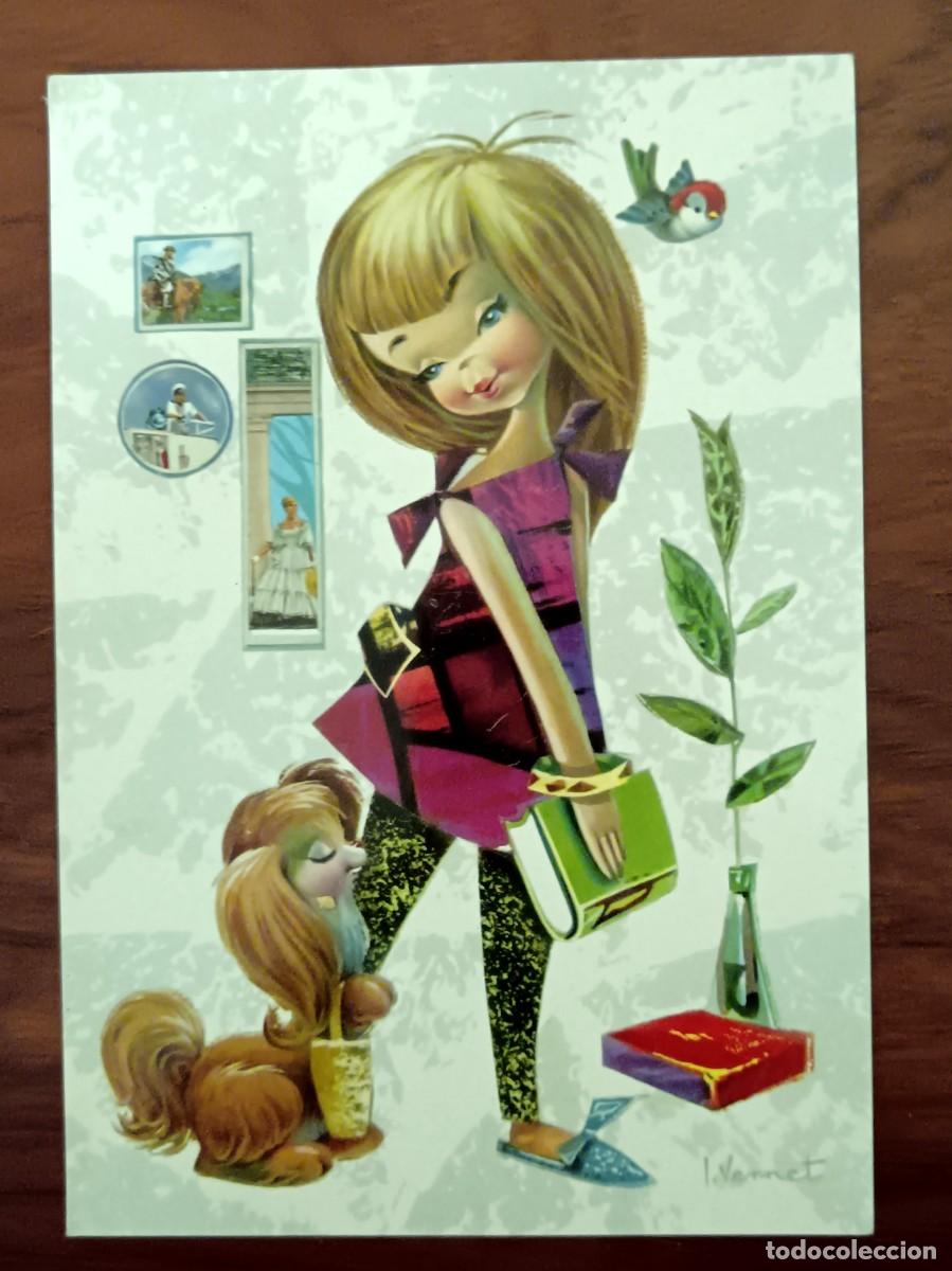Postais: POSTAL INFANTIL ILUSTRADA POR VERNET CYZ N&ordm; 6616 ESCRITA 14,5X10,5 CM.