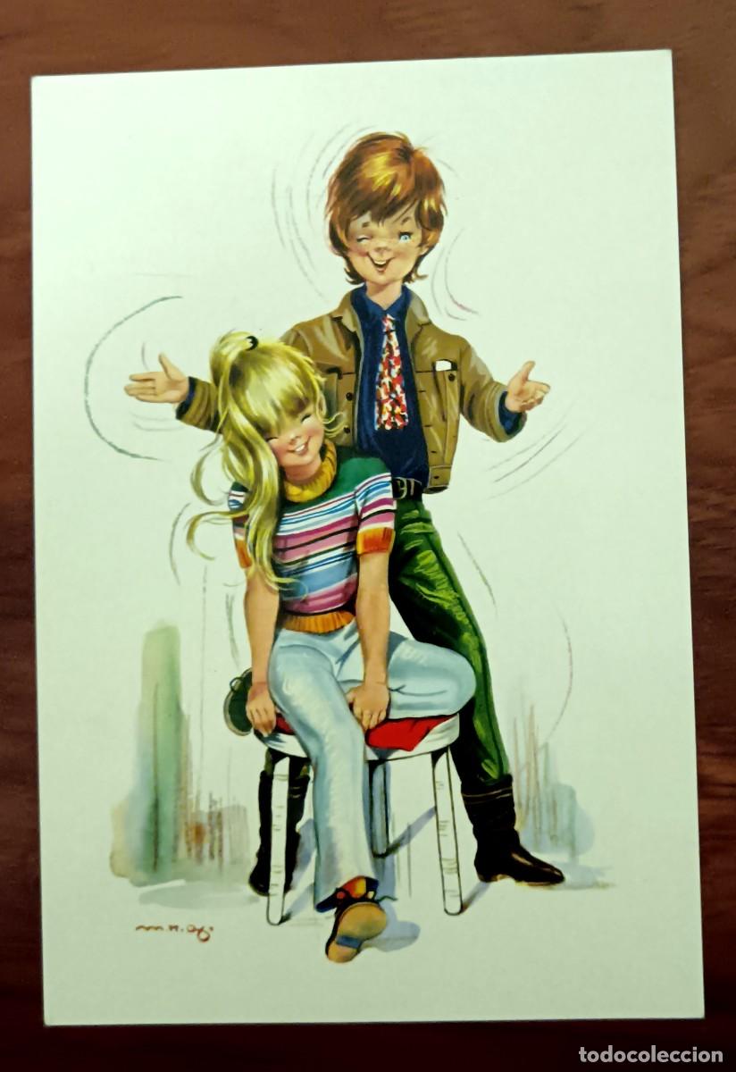 Postais: POSTAL INFANTIL ILUSTRADA POR M.R.G. CYZ N&ordm; 6878 A&Ntilde;O 1970 ESCRITA 15X10 CM.