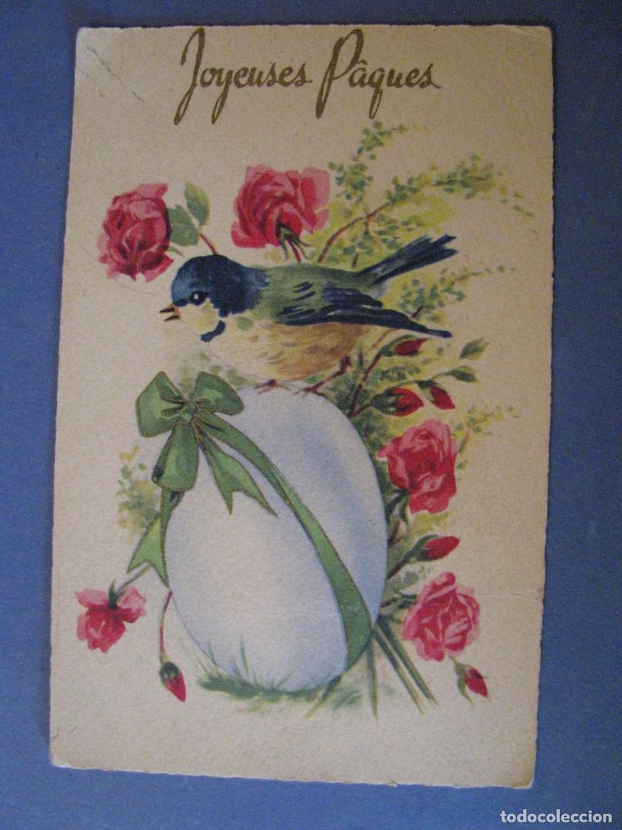 Cartes Postales: ANTIGUA POSTAL DIBUJO FELICES PASCUAS. R. HAMEL, FRANCIA. ESCRITA 1948.