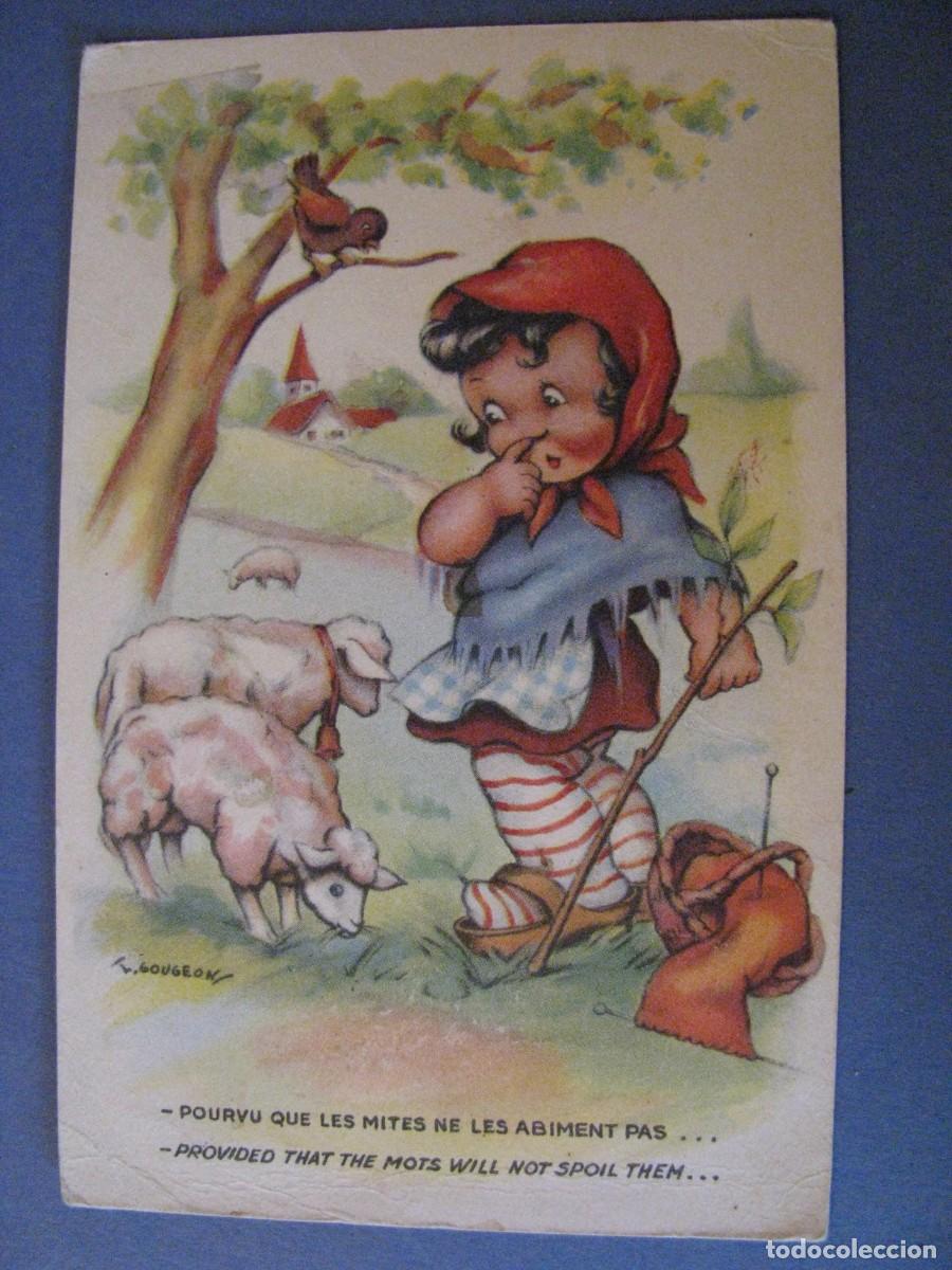 Cartes Postales: ANTIGUA POSTAL DIBUJO. IL. GOUGEON. ED. GOLO. ESCRITA 1947.