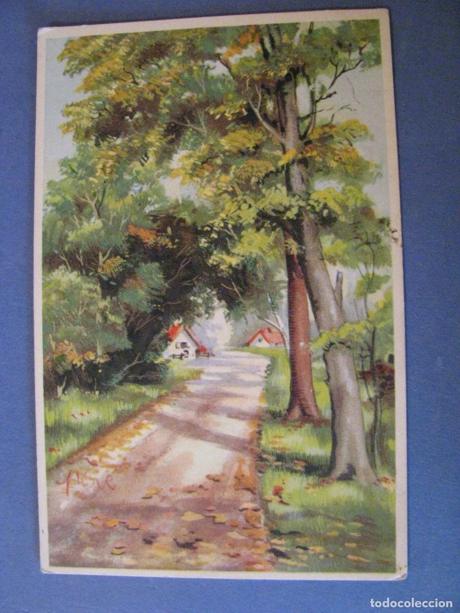 Cartes Postales: ANTIGUA POSTAL DIBUJO. PAISAJE. BELGICA.