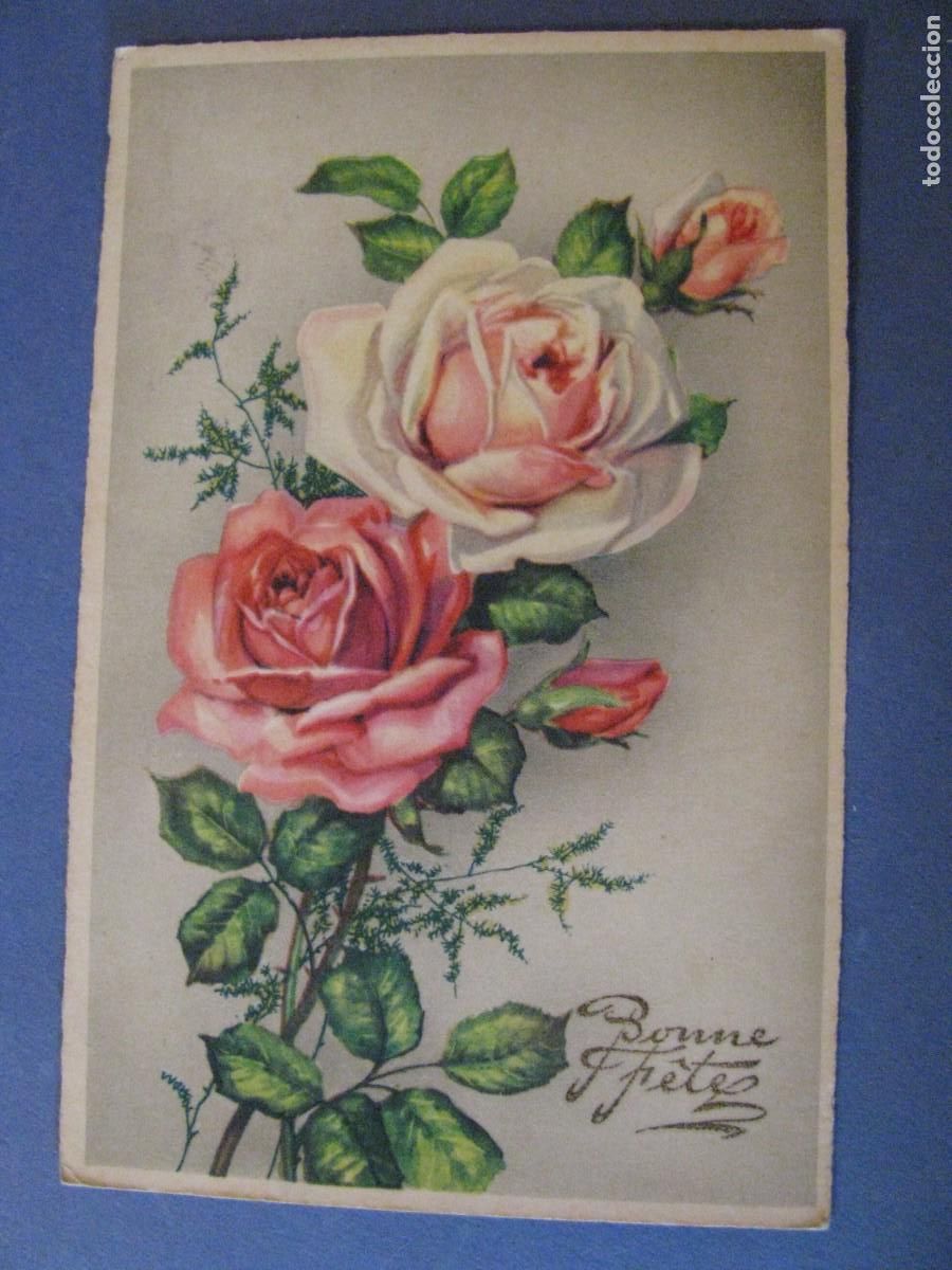 Postais: ANTIGUA POSTAL DIBUJO. FLORES. FRANCIA. 1949.