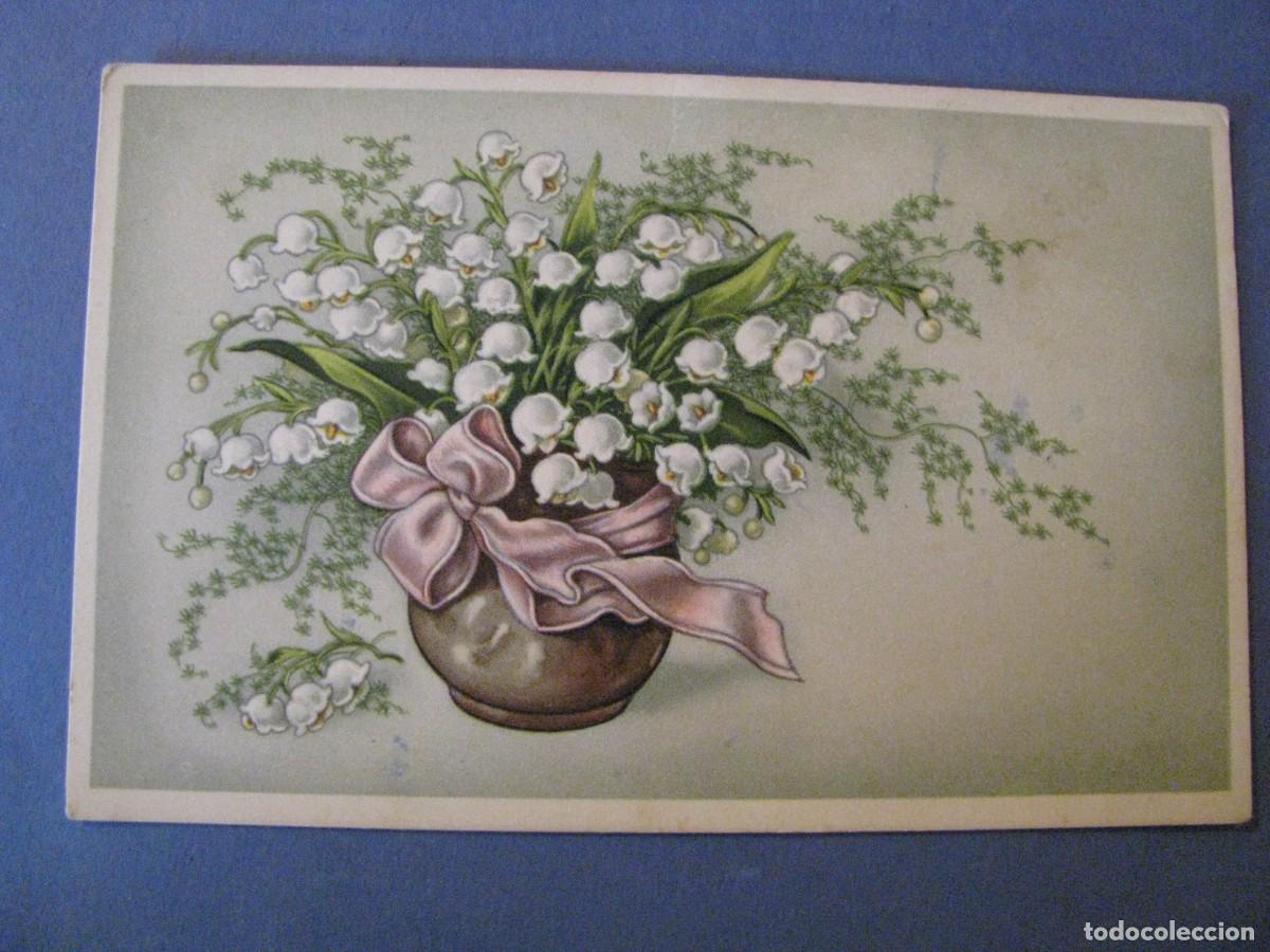 Postkarten: ANTIGUA POSTAL DIBUJO. FLORES. SUPERLUXE. FRANCIA.