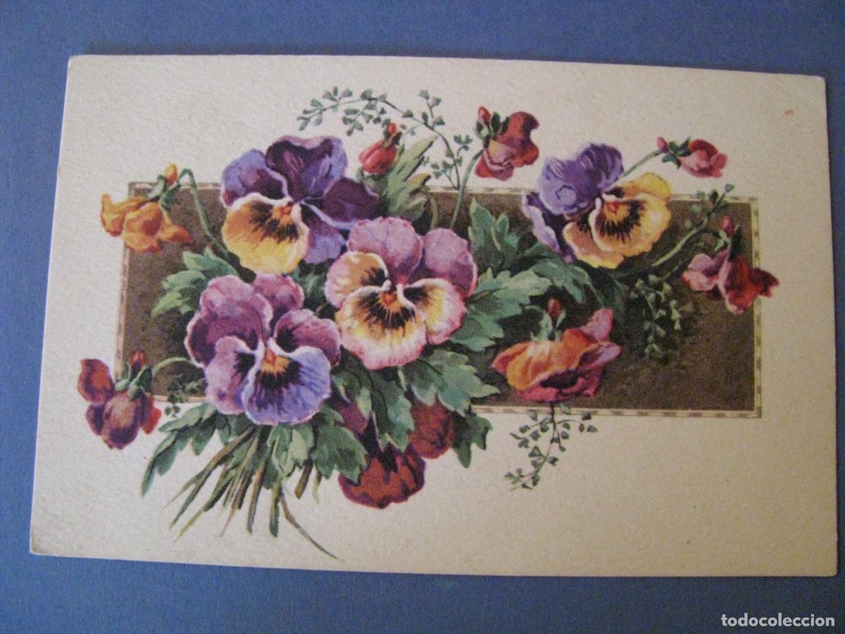 Postkarten: ANTIGUA POSTAL DIBUJO. FLORES. FRANCIA.