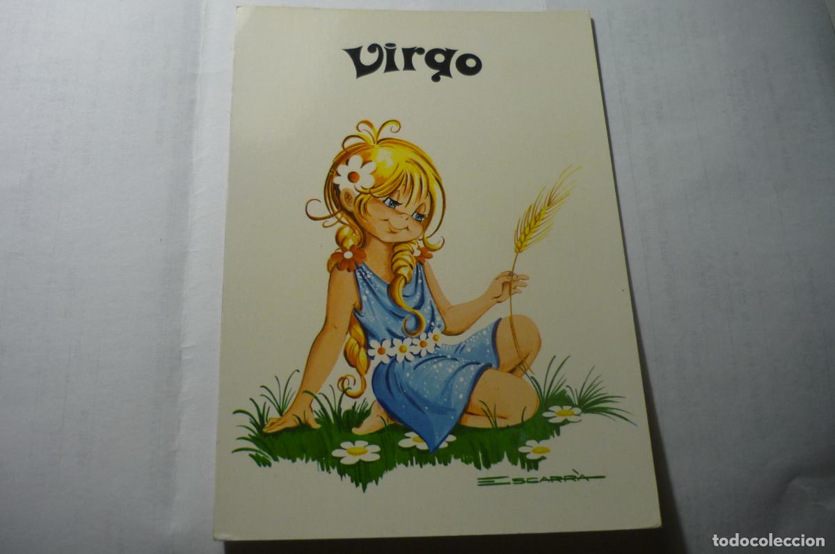 Postkarten: POSTAL HOROSCOPO VIRGO.-DIBUJO ESCARRA