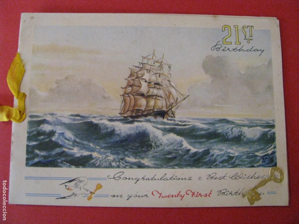 Cartes Postales: POSTAL DE FELICITACION DEL 21 CUMPLEA&Ntilde;OS. MIA CARDS. 16X12 CM. ESCRITA.