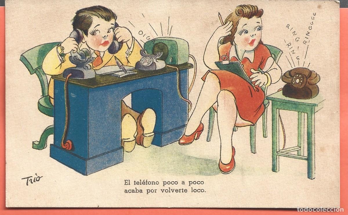 Postkarten: POSTAL DE TEL&Eacute;FONO POCO A POCO VOLVERTE LOCO EDITO TRIO ESCRITA