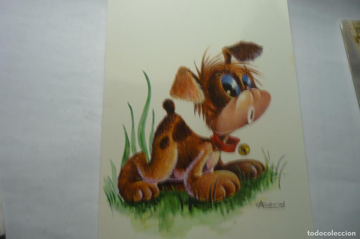 Postcards: postal dibujo gabriel perro escrita c y z7378-31 b