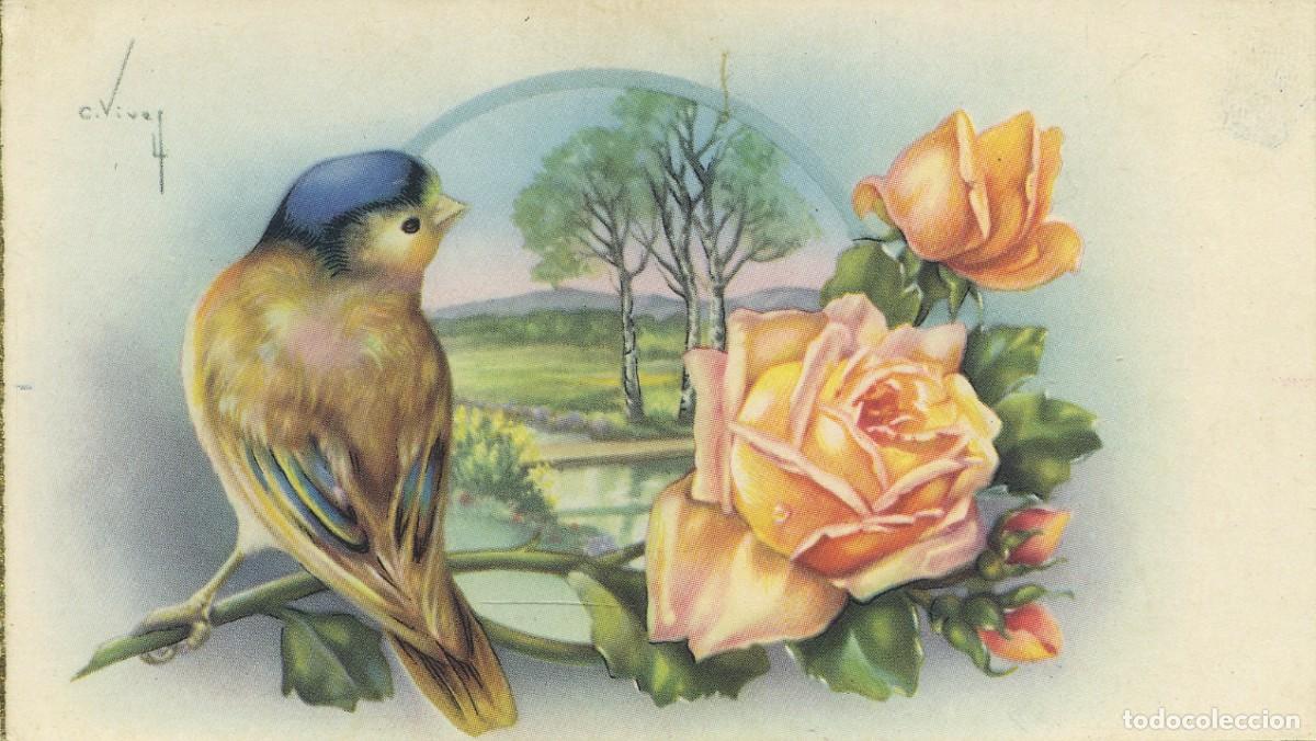 Postcards: Tarjeta-estampa felicitaci&oacute;n cumplea&ntilde;os