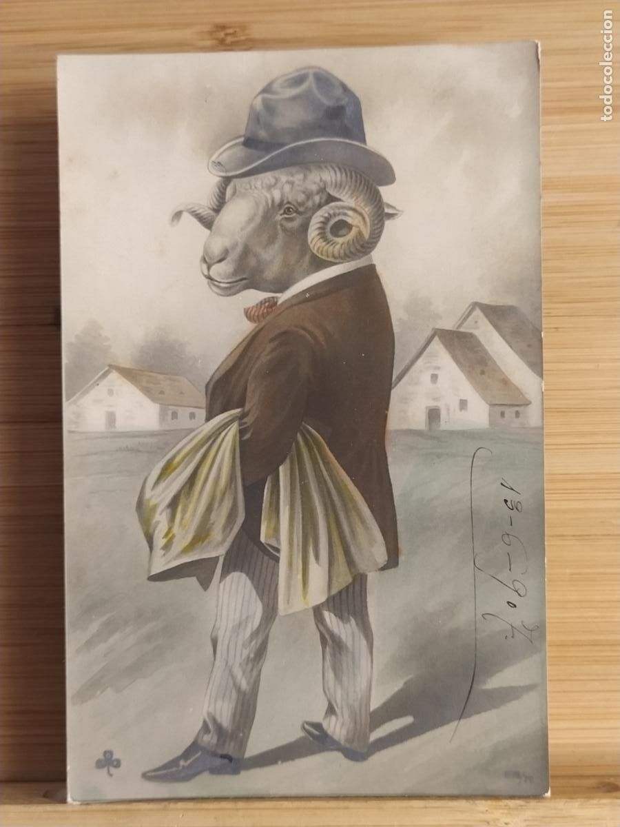 Postkarten: EL HOMBRE CABRA - FURRO - FOTOGRAFICA -POSTAL ANTIGUA-(109.675)