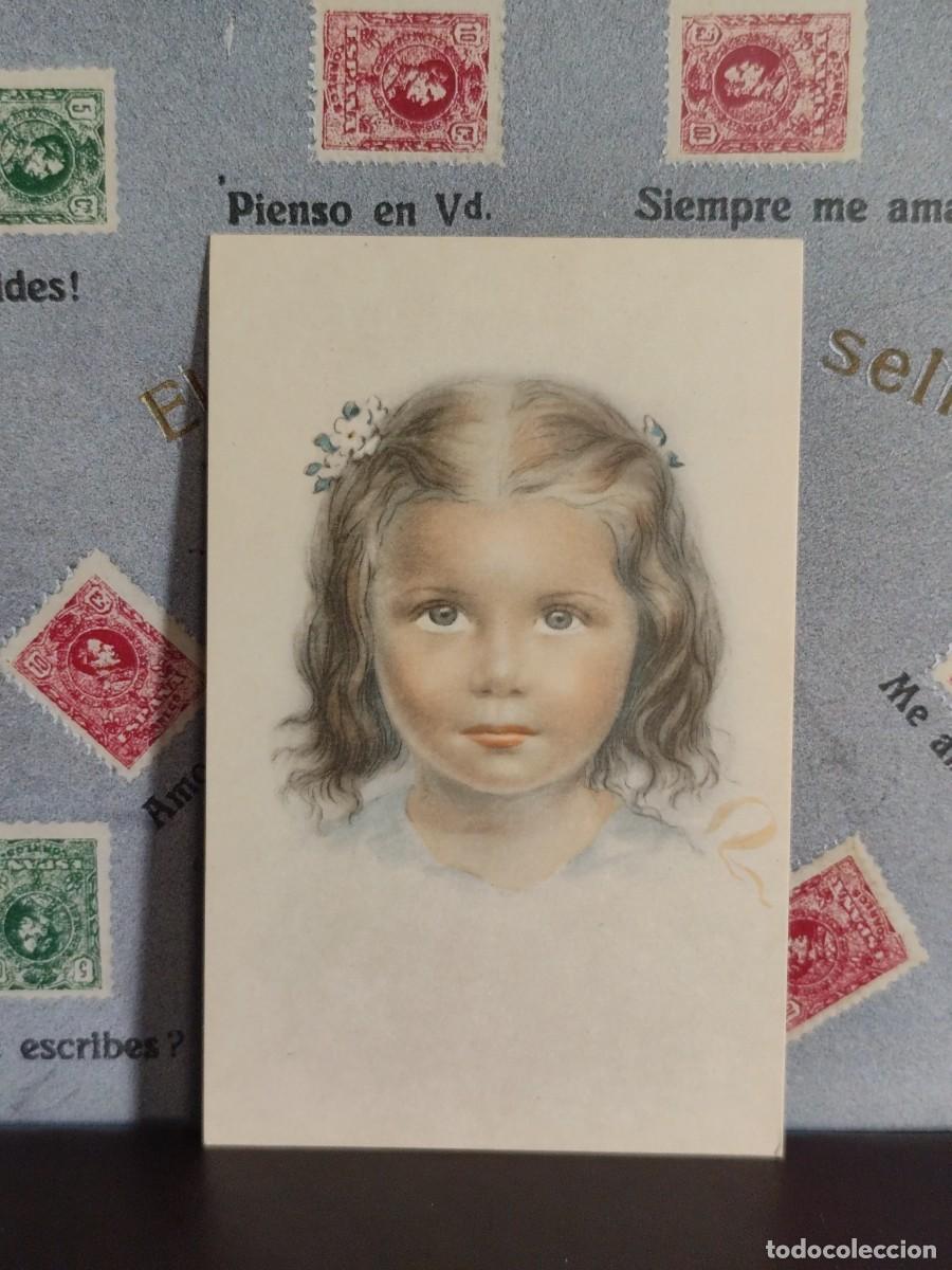 Postais: P2948 Postal Dibujo cara de ni&ntilde;a. Serie 600