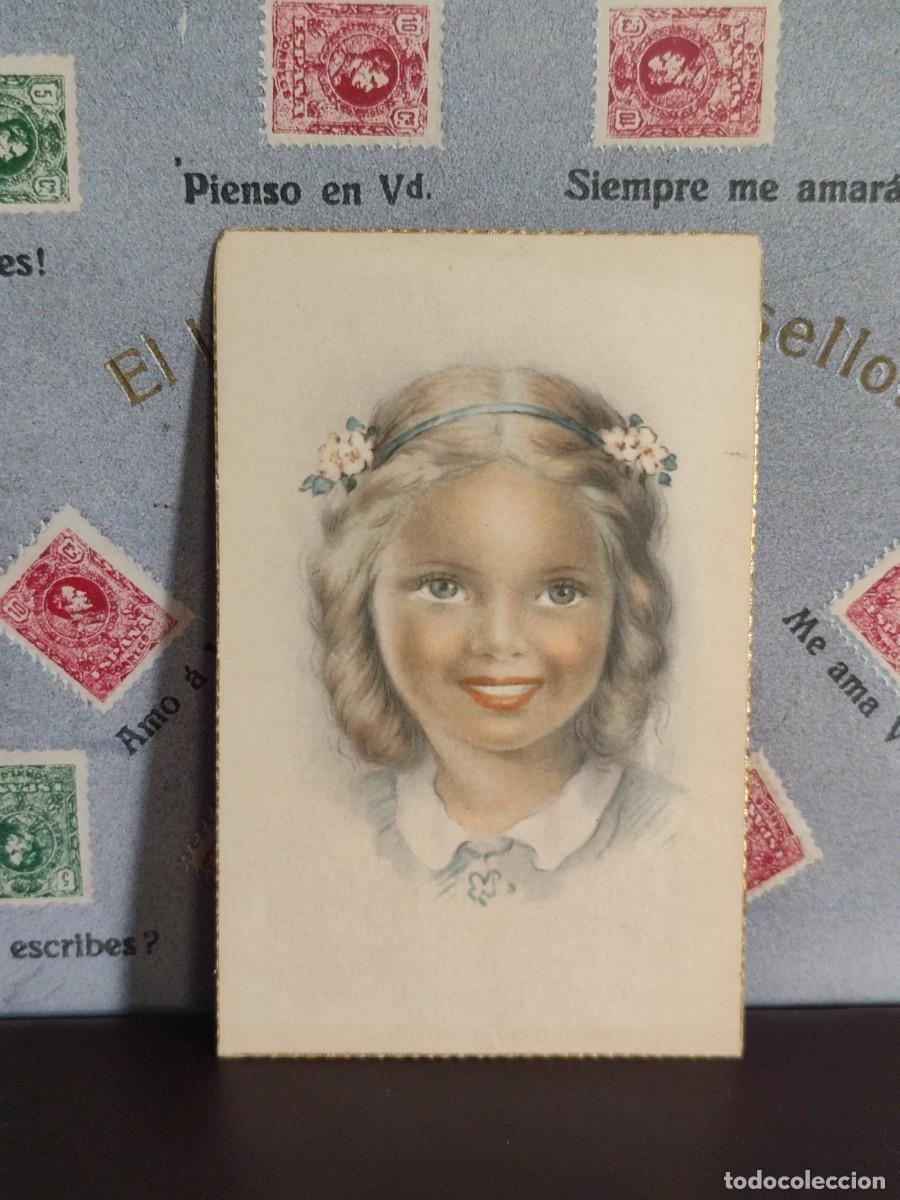Postais: P2949 Postal Dibujo cara de ni&ntilde;a. Serie 600