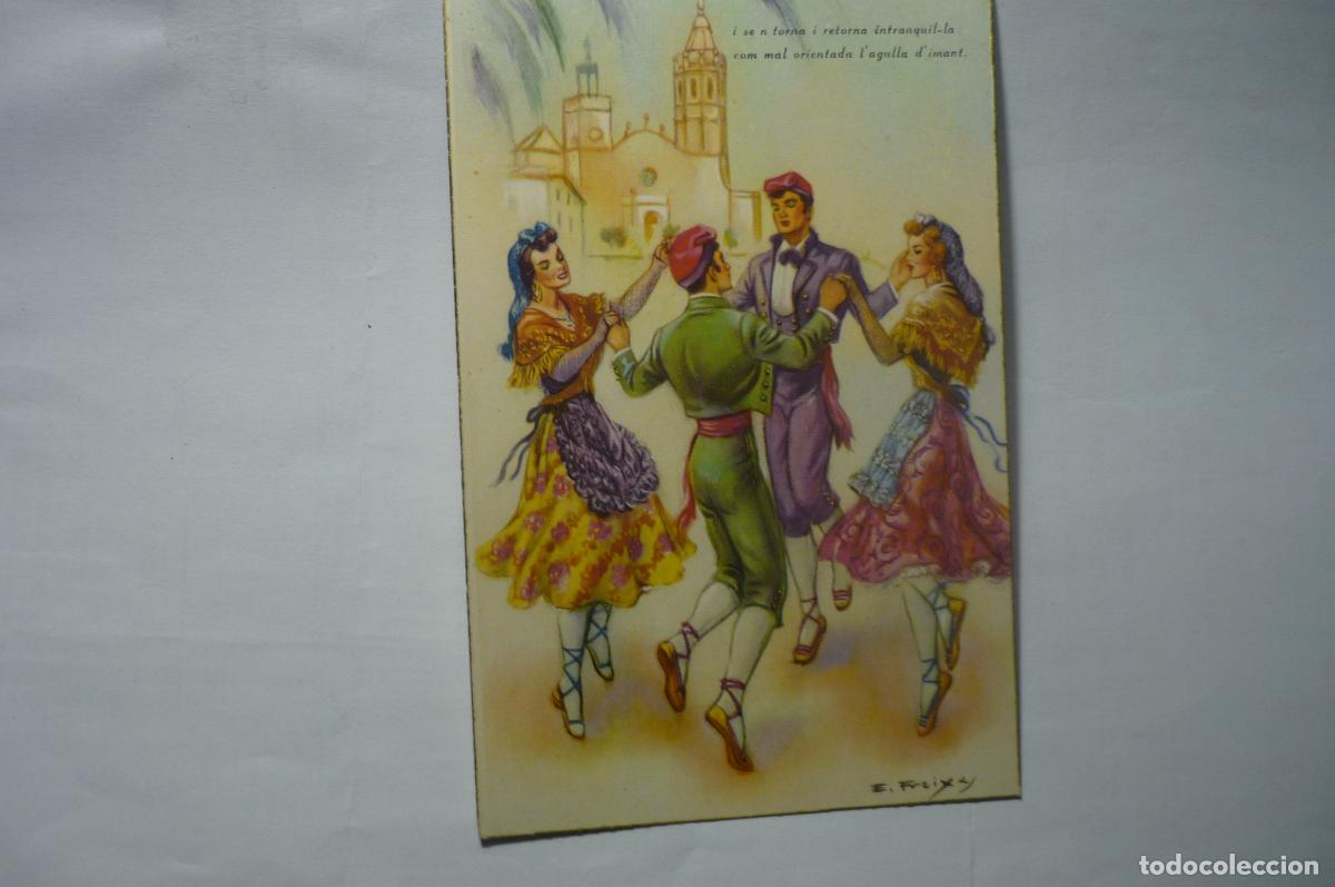 Postais: POSTAL DIBUJO FREIXAS.- BAILANDO SARDANAS