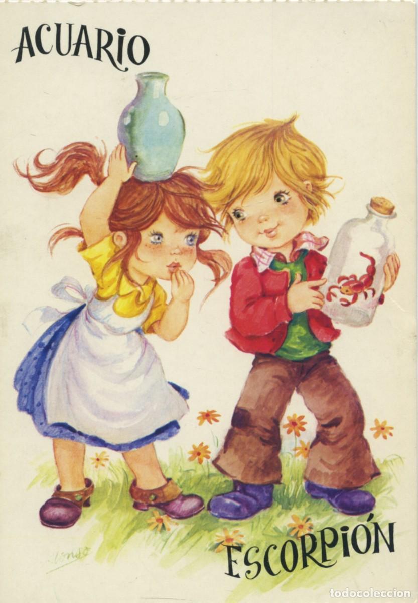 Postais: Acuario. 20 enero-18 febrero. Escorpi&oacute;n. 23 octubre-22 noviembre. Sin circular. ED. BERGAS