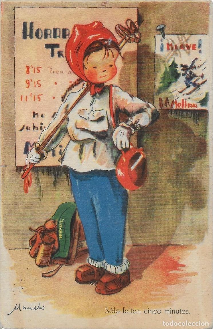 Postais: 8845 - MARIELO- SOLO FALTAN CINCOS MINUTOS - EDICIONES TRIO SERIE 54- CIRCULADA