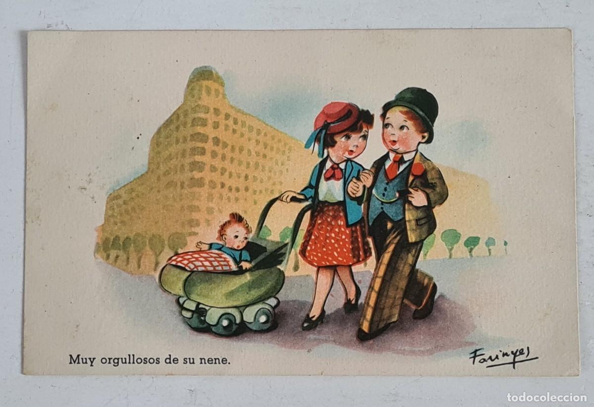 Postais: Postal Muy Orgullosos de su Nene - Ilustraci&oacute;n Farinyes 1943