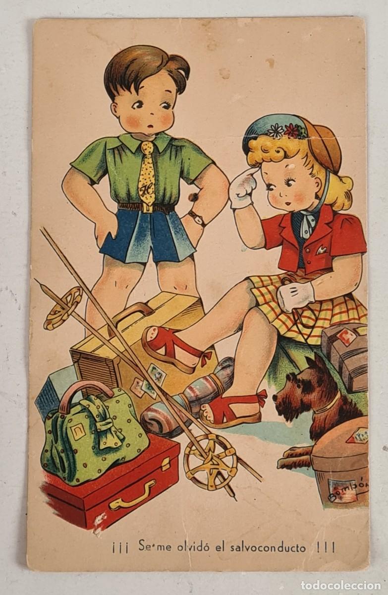 Postais: Postal &iexcl;Se me Olvid&oacute; el Salvoconducto! - Pareja Pelayos Flechas Juventudes Falange A&ntilde;os 40