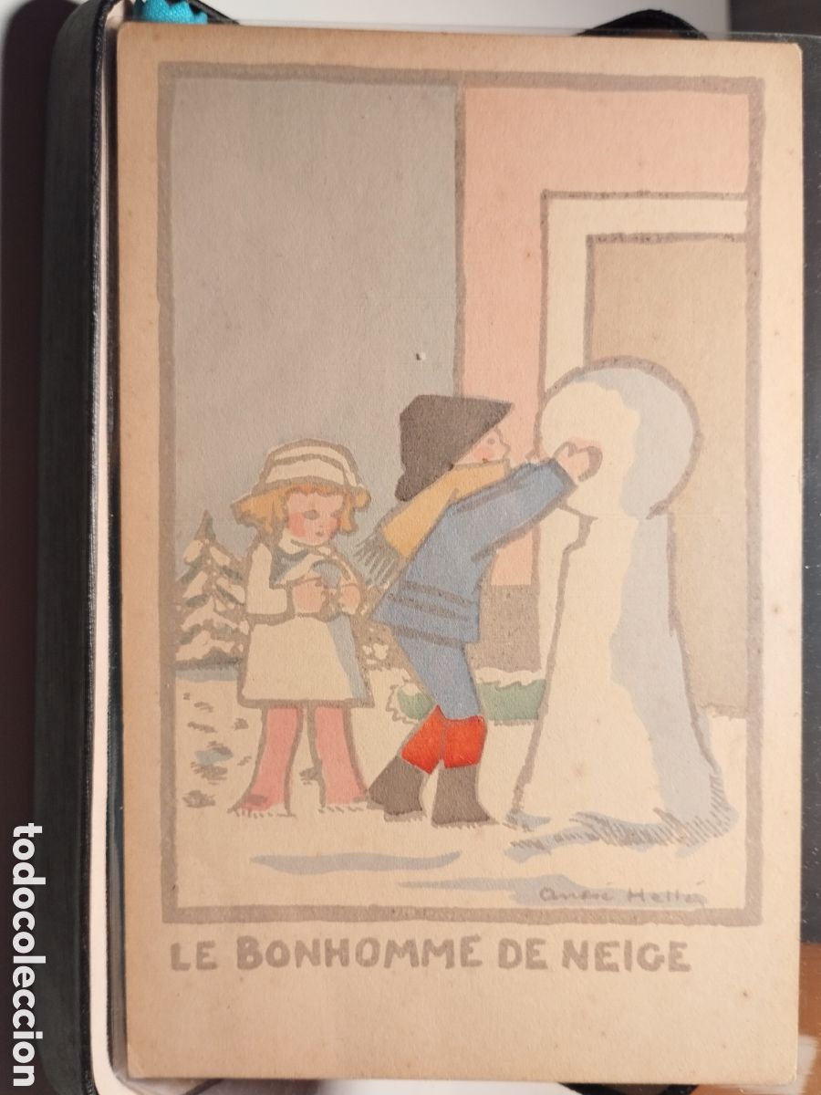 Postais: Francia. Le bonhomme de neige. Andr&eacute; Hell&eacute;.