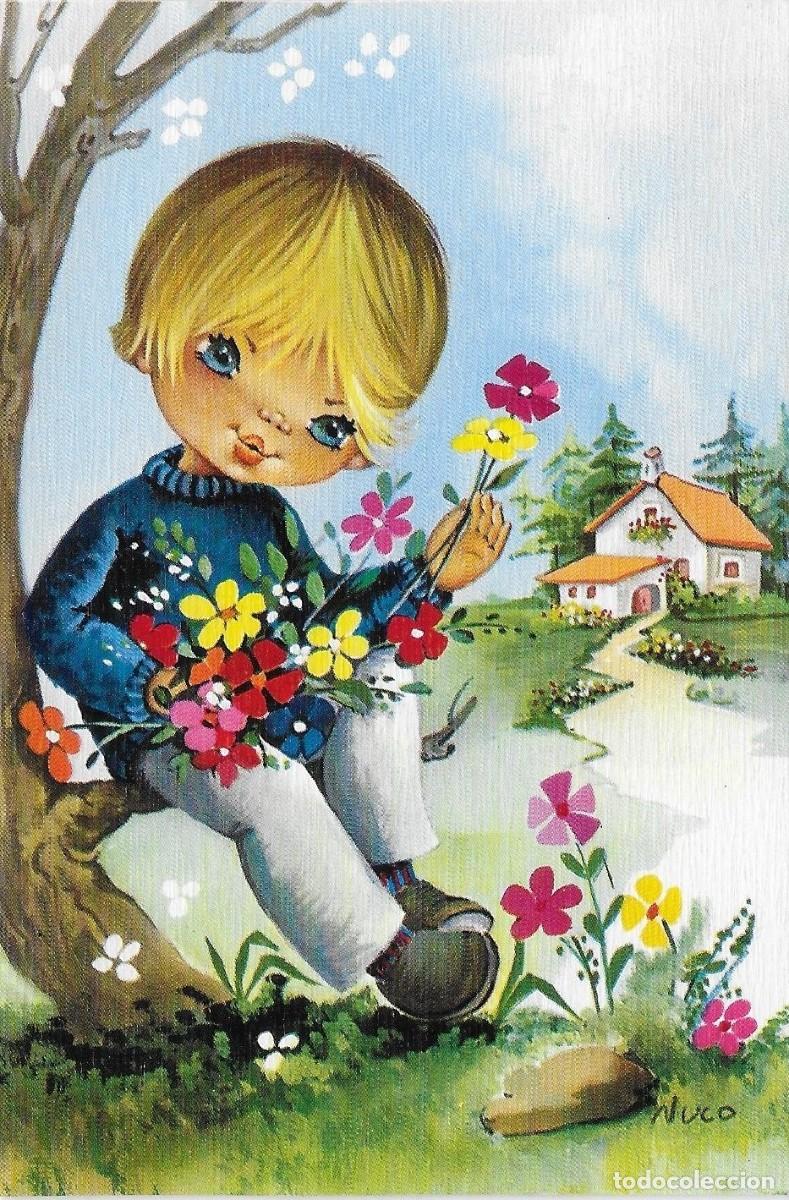 Postais: 8547 - NUCO- EDICIONES CyZ SERIE 3923.40.A - DIPTICA, TROQUELADA 12X8 CM