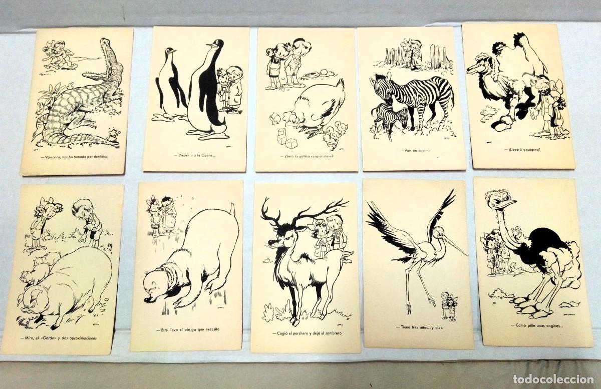 Cartes Postales: COLECCI&Oacute;N 10 POSTALES ANTIGUAS CARICATURAS HUMOR&Iacute;STICAS,NUMERADAS.PROD,ISMAR,SERIE B.