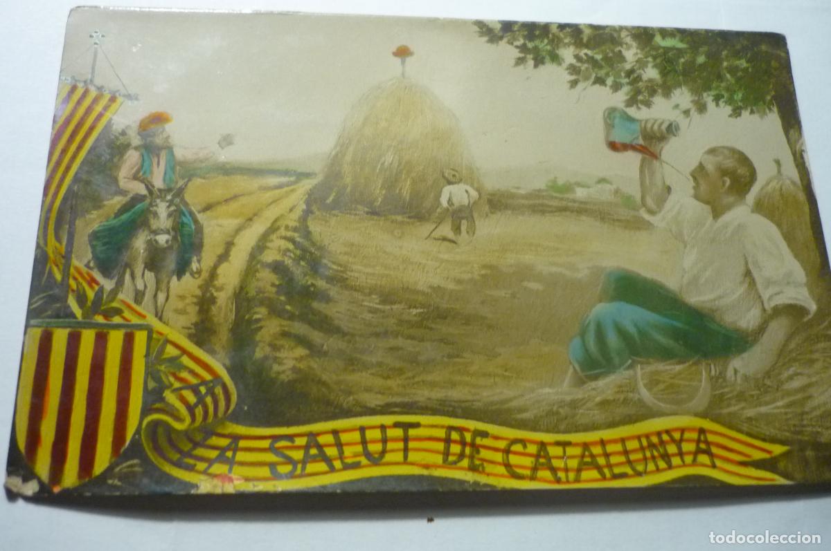 Cartes Postales: postal escrita la salud de catalu&ntilde;a- catalan coloreada cm