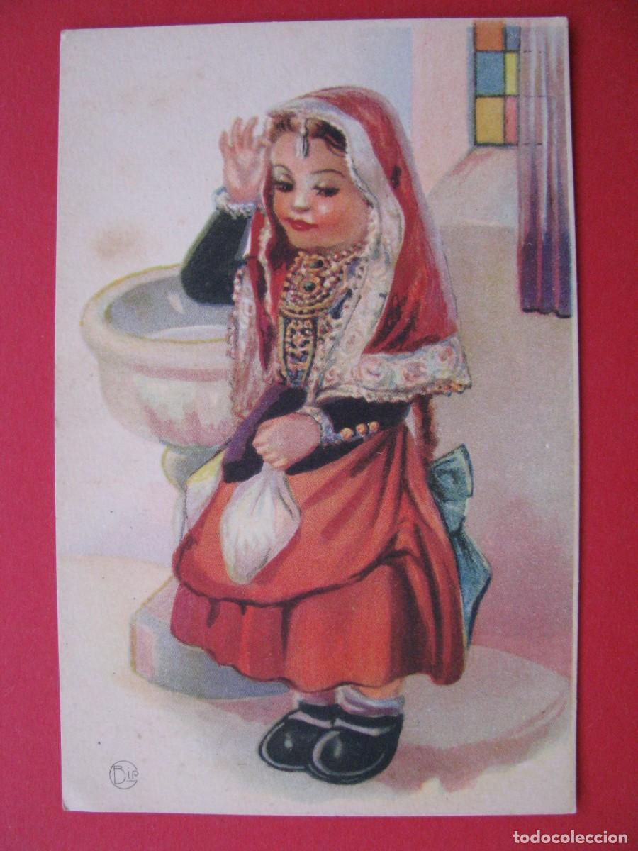 Postais: POSTAL DE ED. ARTIGAS, IKON. REGIONALES INFANTILES. NAVARRA. SERIE 6. ESCRITA.