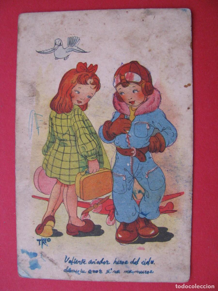 Postais: POSTAL DE ED. TRIO, SERIE Z. ESCRITA 1944. MAL ESTADO.