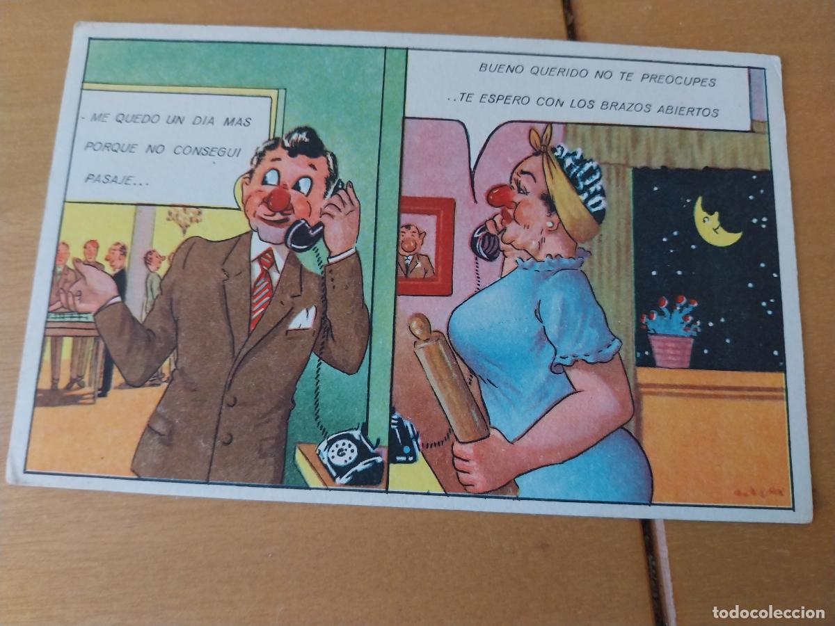 Postais: ILUSTRACION A&Ntilde;OS 50 IMPRENTA ARGENTINA PAREJA ESPOSOS ESCRITA