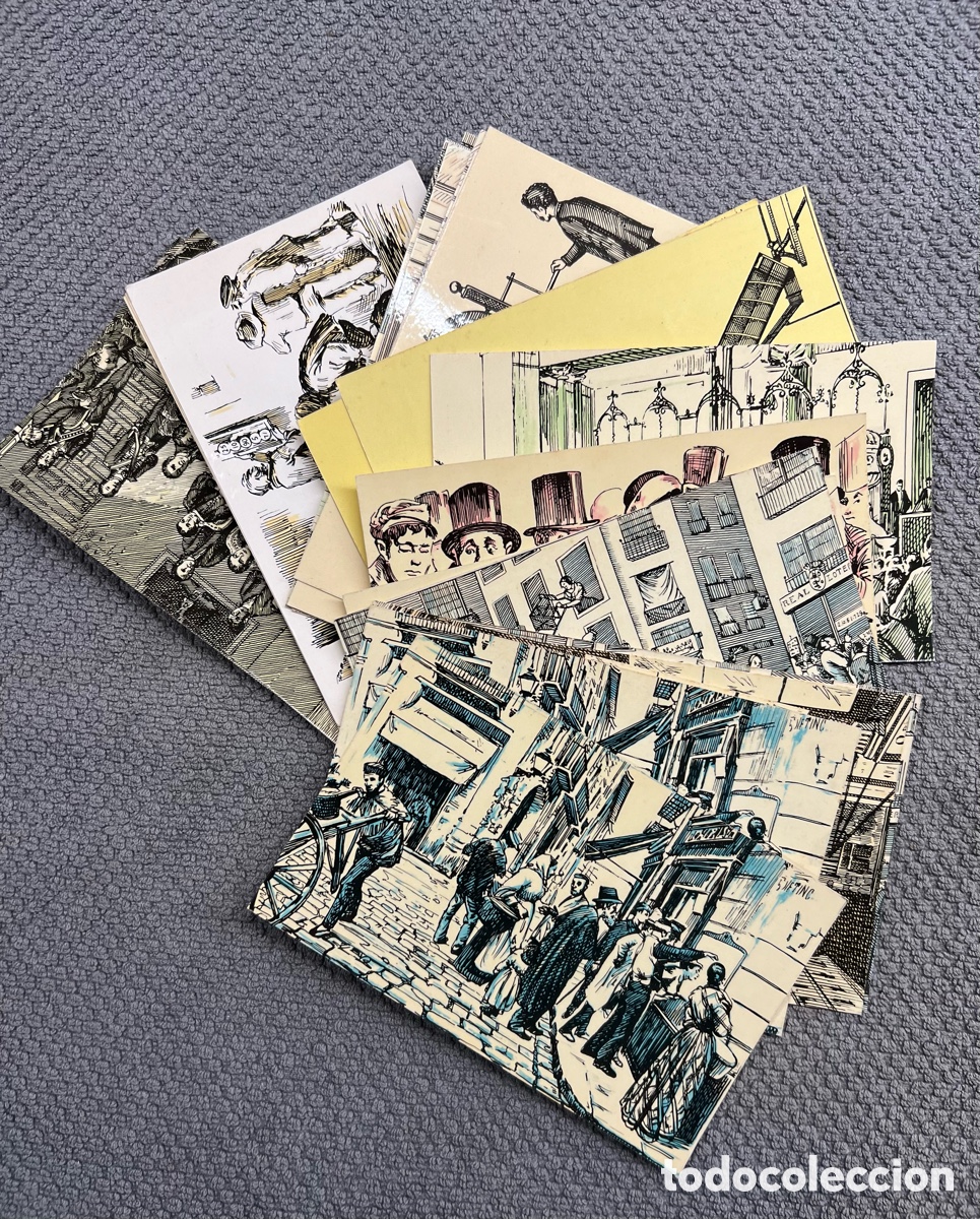 Postcards: LOTER&Iacute;A NACIONAL (22) Postales Dibujos y Caricaturas (a.1974) S/C