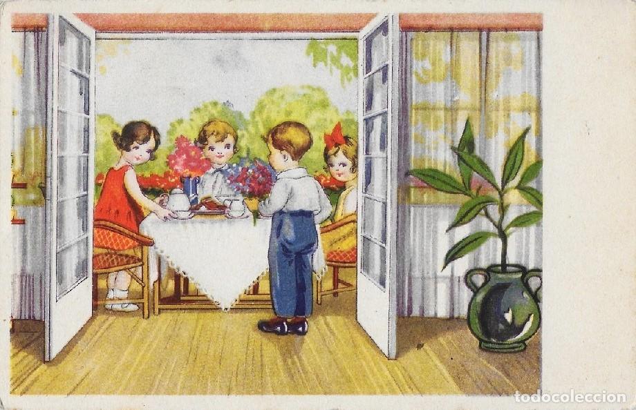 Postais: 8189 - GRACIAS POR LA INVITACI&Oacute;N, FLORES PARA TI- EDICIONES BR N&ordm; 3433- CIRCULADA 1935