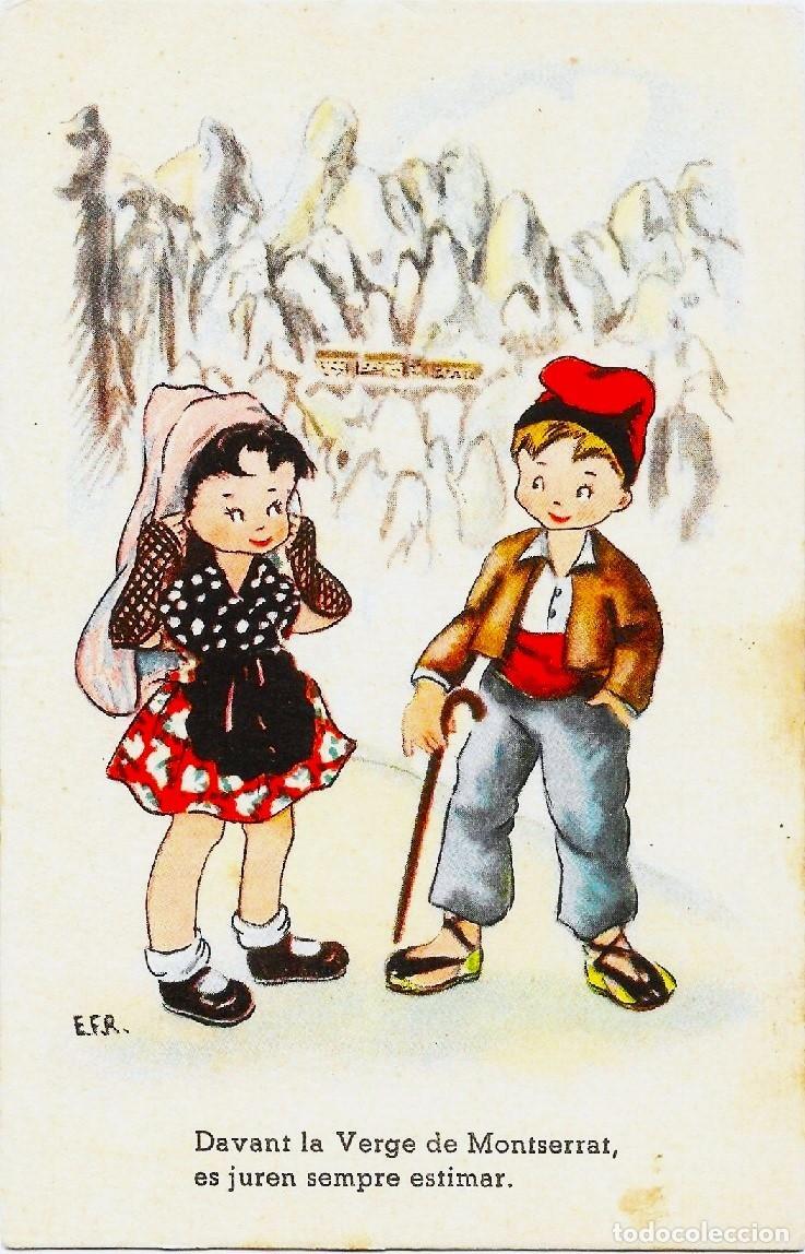 Postais: 8294 - E.F.R - DAVANT LA VERGE DE MONTSERRAT -EDICIONES CMB SERIE 86- DATA 1947