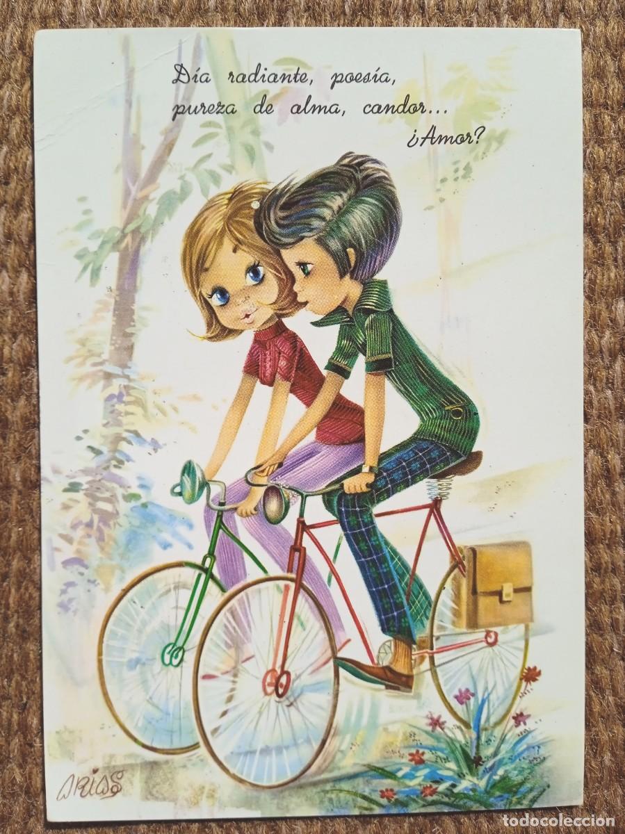 Postais: PAREJA DE CICLISTAS - ILUSTRACION ARIAS - C.Y.Z.