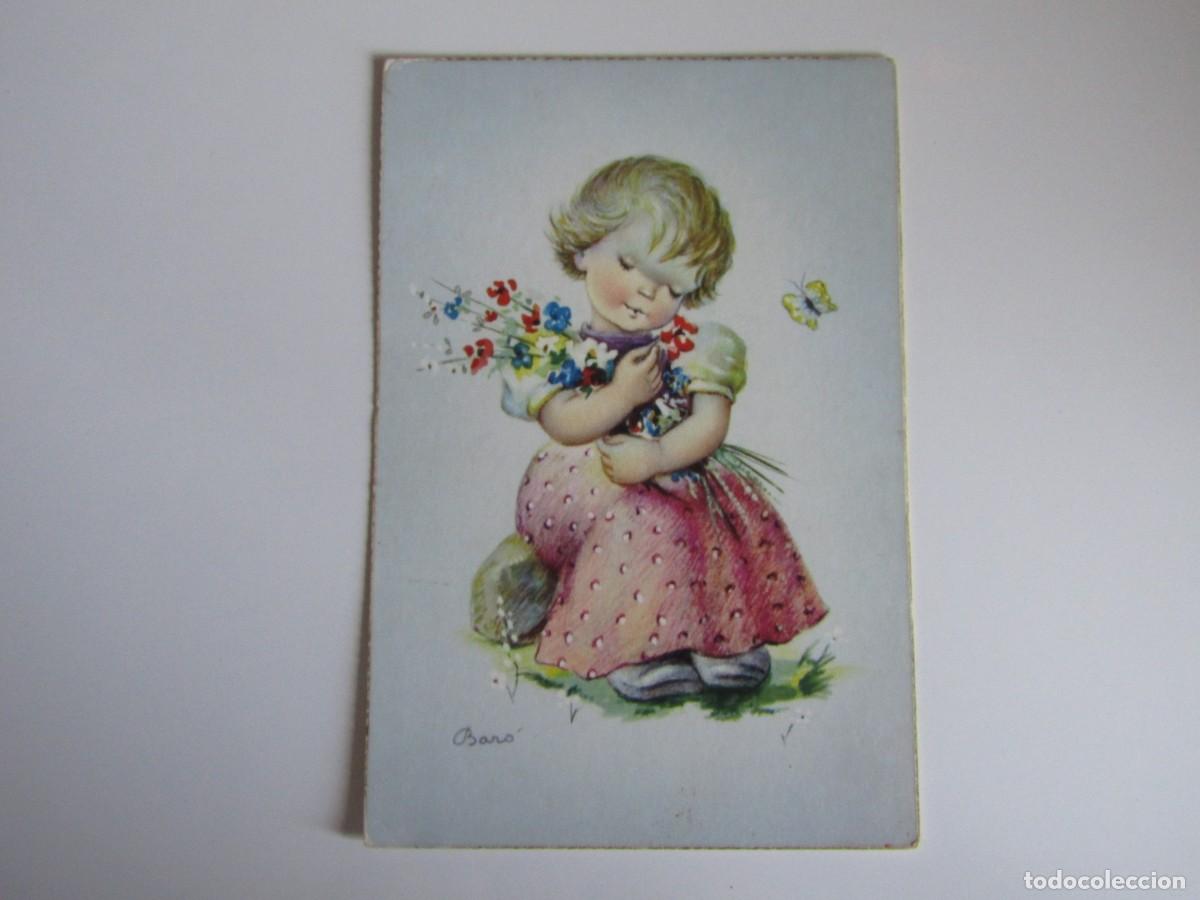 Postais: POSTAL DE NI&Ntilde;A ILUSTRADOR BAR&Oacute; - HERMOSA POSTAL EDICIONES C.Y.Z - SERIE 537B