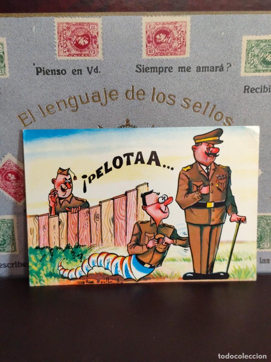 Postkarten: P3802 Postal Humor&iacute;stica Militar Pelota . Ediciones Virgen del Mar