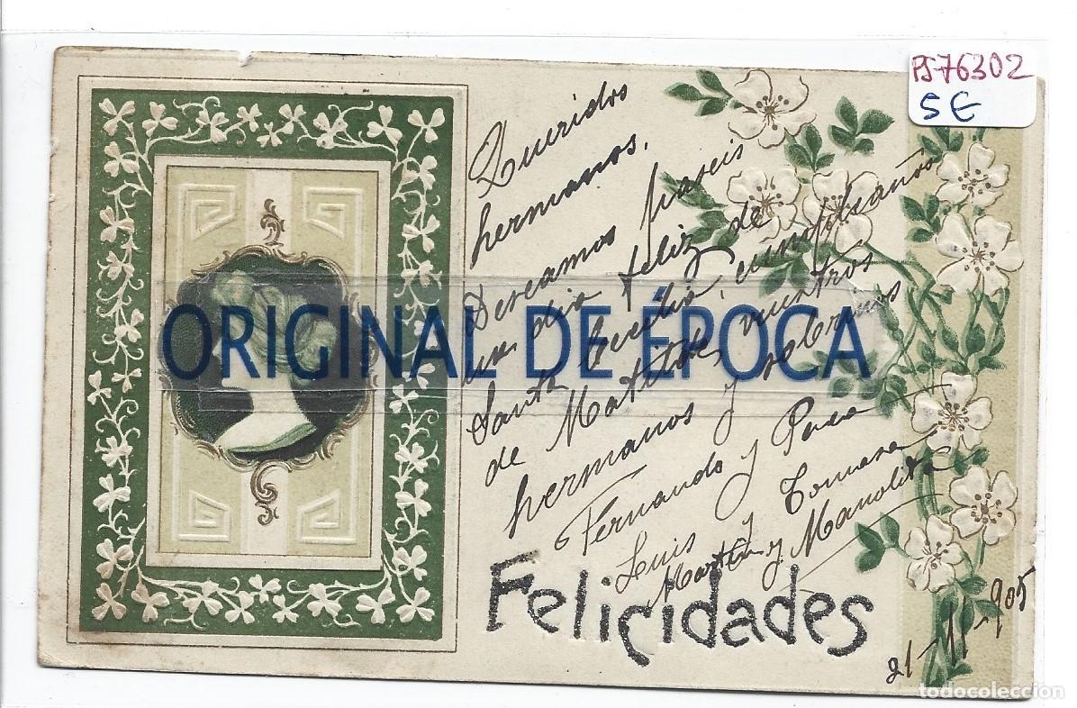 Postcards: (PS-76302)POSTAL MODERNISTA - FELICIDADES