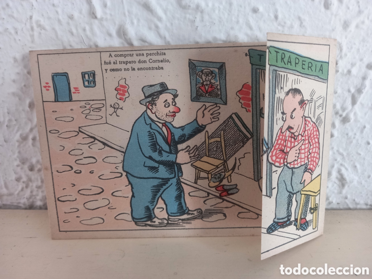Postcards: Postal ilustrada humor&iacute;stica con desplegable. Ediciones KAF