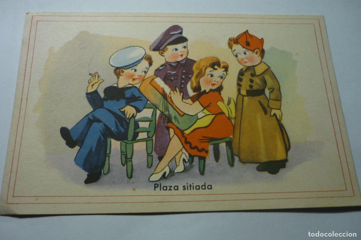 Postkarten: postal dibujo ni&ntilde;os militares.- cmb serie 39 escrita